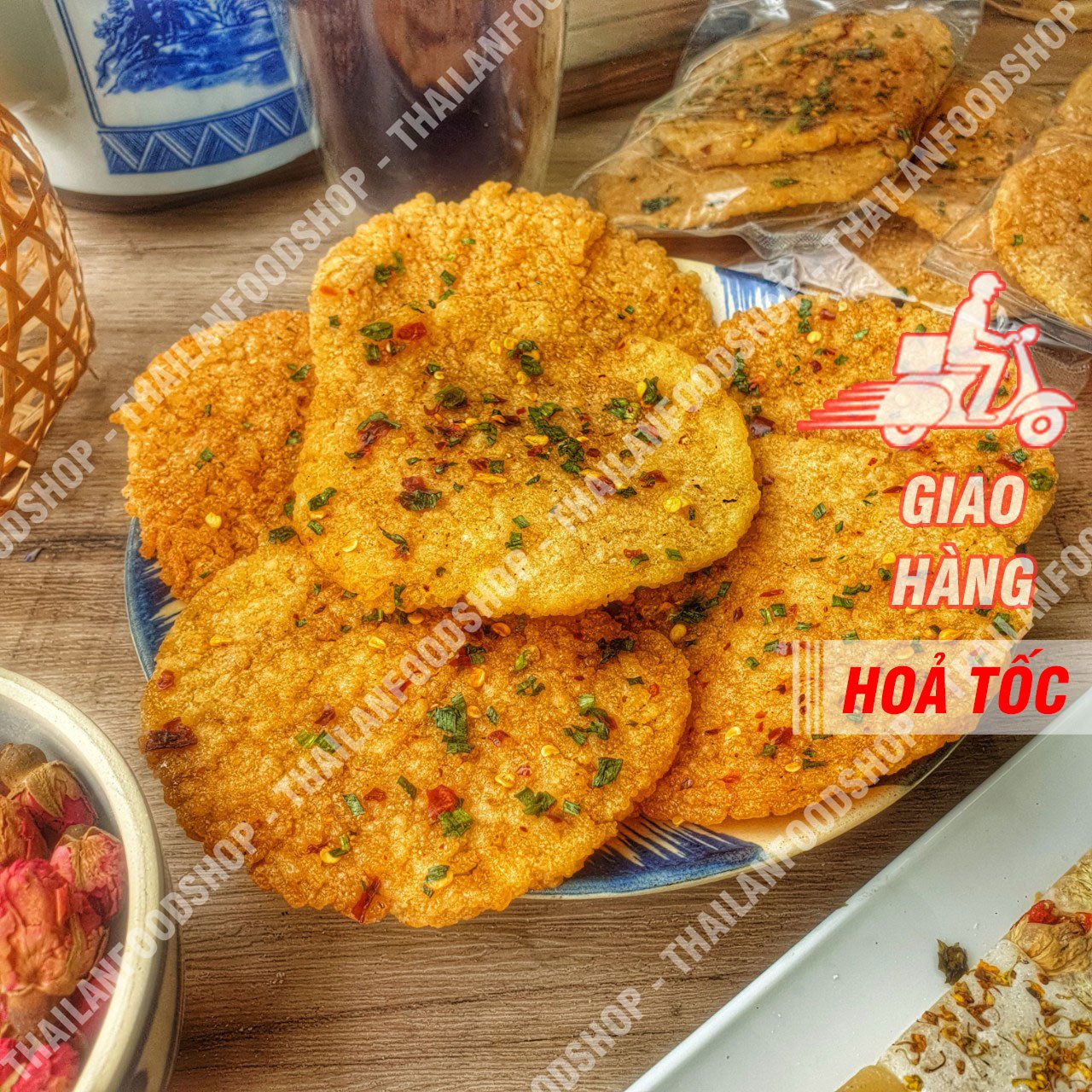 Cơm Cháy Mắm Hành - 1 Gói 3 Miếng