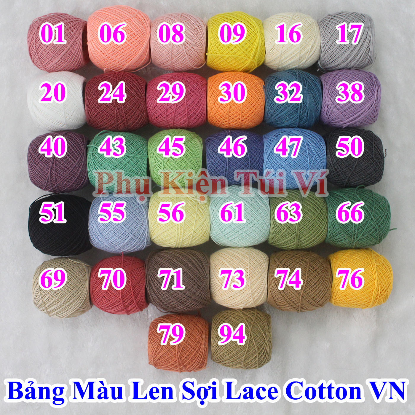 Sợi lace cotton Việt Nam 50gr/cuộn