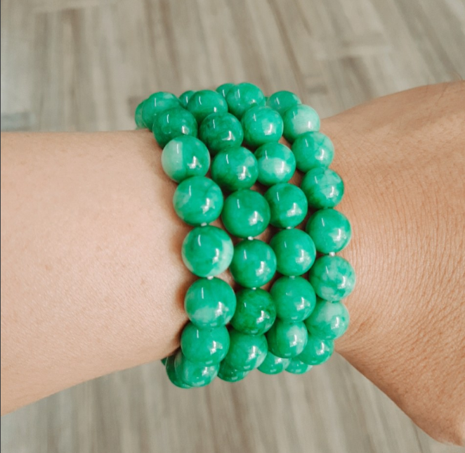[HCM](HÀNG ĐẸP) Chuỗi vòng tay đá cẩm thạch 10ly thời tranghàng bao đẹpbao như hình.