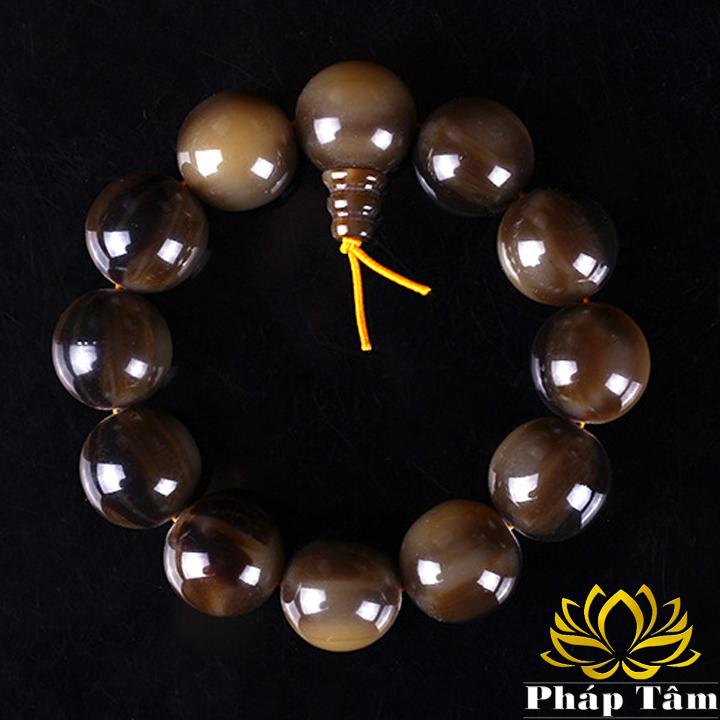 Vòng Tay Sừng Bò Đen Châu Phi Cao Cấp 20mm