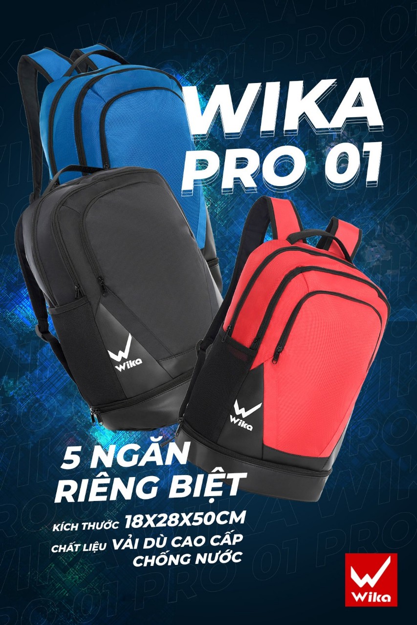 Balo đứng wika -đựng giày đá bóng thể thao