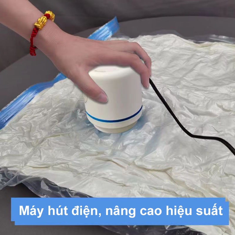 Máy Bơm Điện Hút Chân Không Chăn Màn, Quần Áo, Hút Nhanh, Lực Hút Mạnh, Tiết Kiệm Thời Gian, Nhỏ Gọn Tiện Lợi