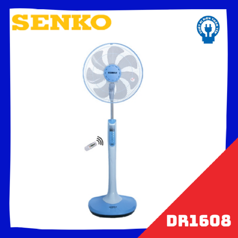 Quạt đứng remote Senko DR1608 F23 sải cánh 39cm 65W (hẹn giờ, điều chỉnh gió) - Giao màu ngẫu nhiên