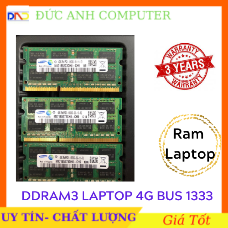 Bảng giá Ram laptop ram laptop DDR3 4g bus 1333 mới bảo hành 3 năm - siêu chất lượng sản phẩm tốt chất lượng cao cam kết hàng giống mô tả Phong Vũ