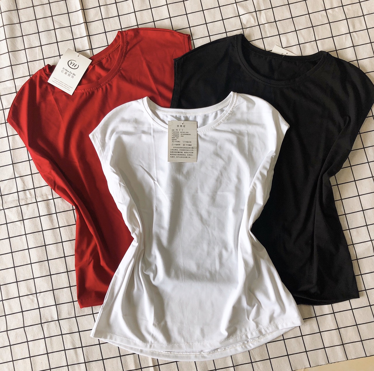 áo thun cánh dơi sát nách chất cotton 3 màu