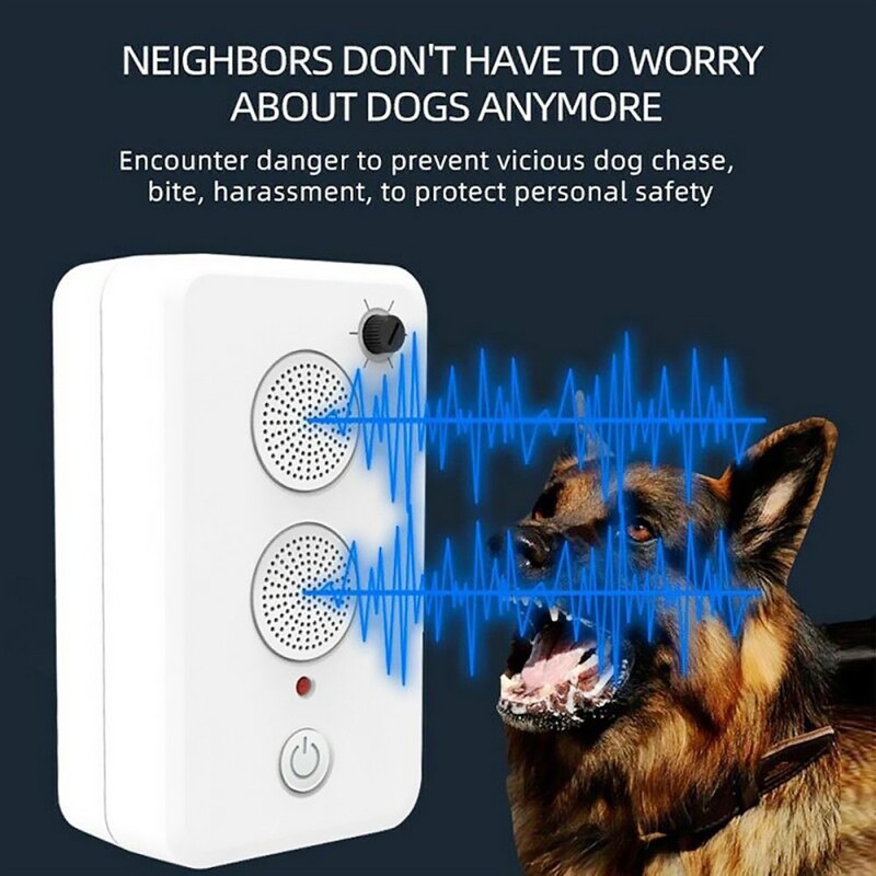 Thiết bị chống sủa điện tử bằng sóng siêu âm an toàn Con chó cưng mạnh mẽ Ngừng điều khiển vỏ cây Repeller Công cụ giảm thanh có thể sạc lại