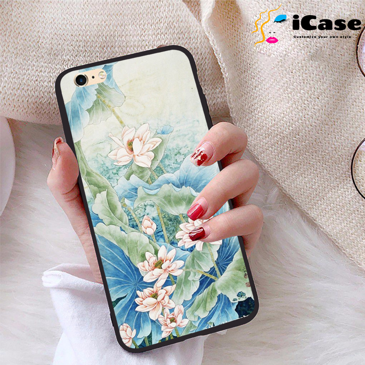 Ốp lưng iPhone 6 Plus viền dẻo TPU BST Sen