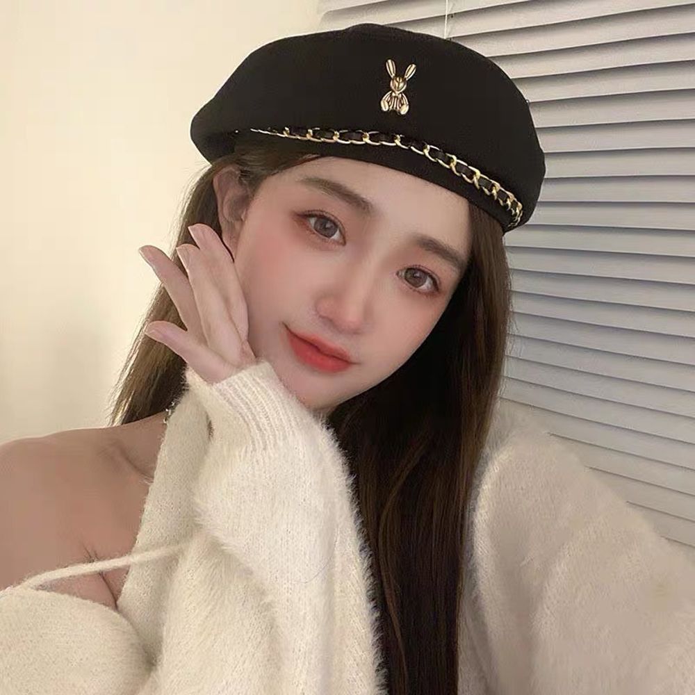 Mũ nồi Cổ điển Đơn giản Màu sắc Cô gái Thu và Đông Phiên bản Hàn Quốc Hip Hop Phụ kiện quần áo Mũ họa sĩ Mũ nồi nữ Mũ Polyester