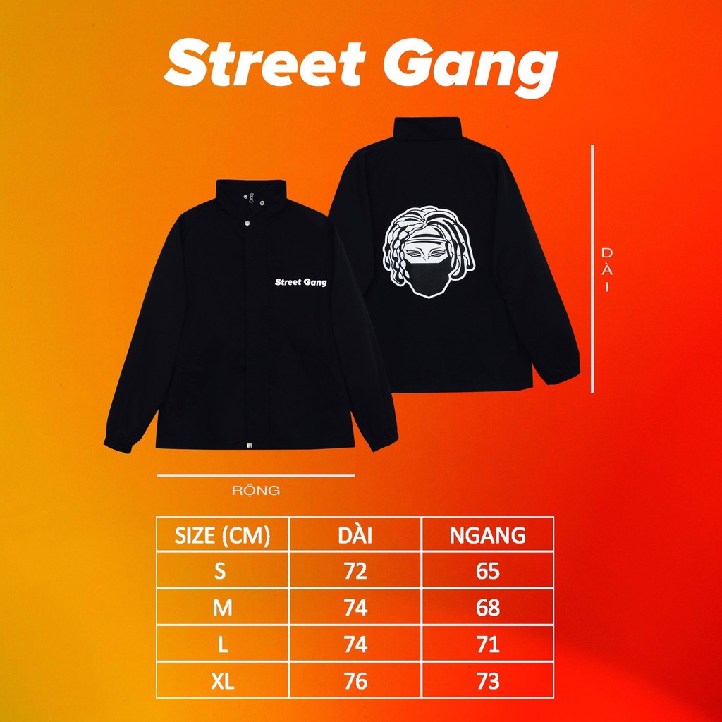 Áo jacket Logo - Đen - Street Gang