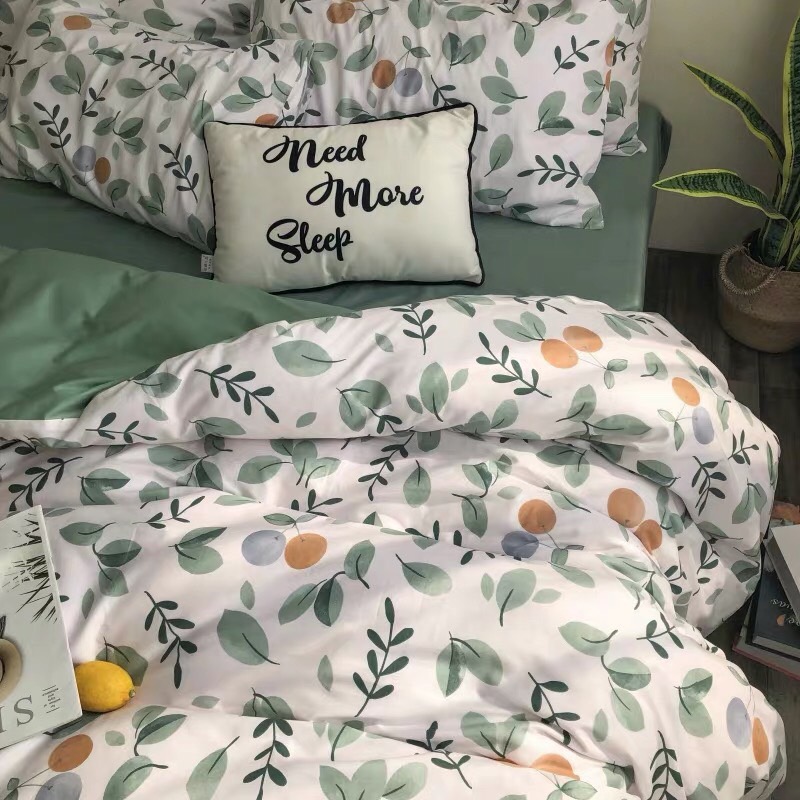 Trọn Bộ 4 Món Cotton Poly Nhập Mẫu VƯỜN CAM