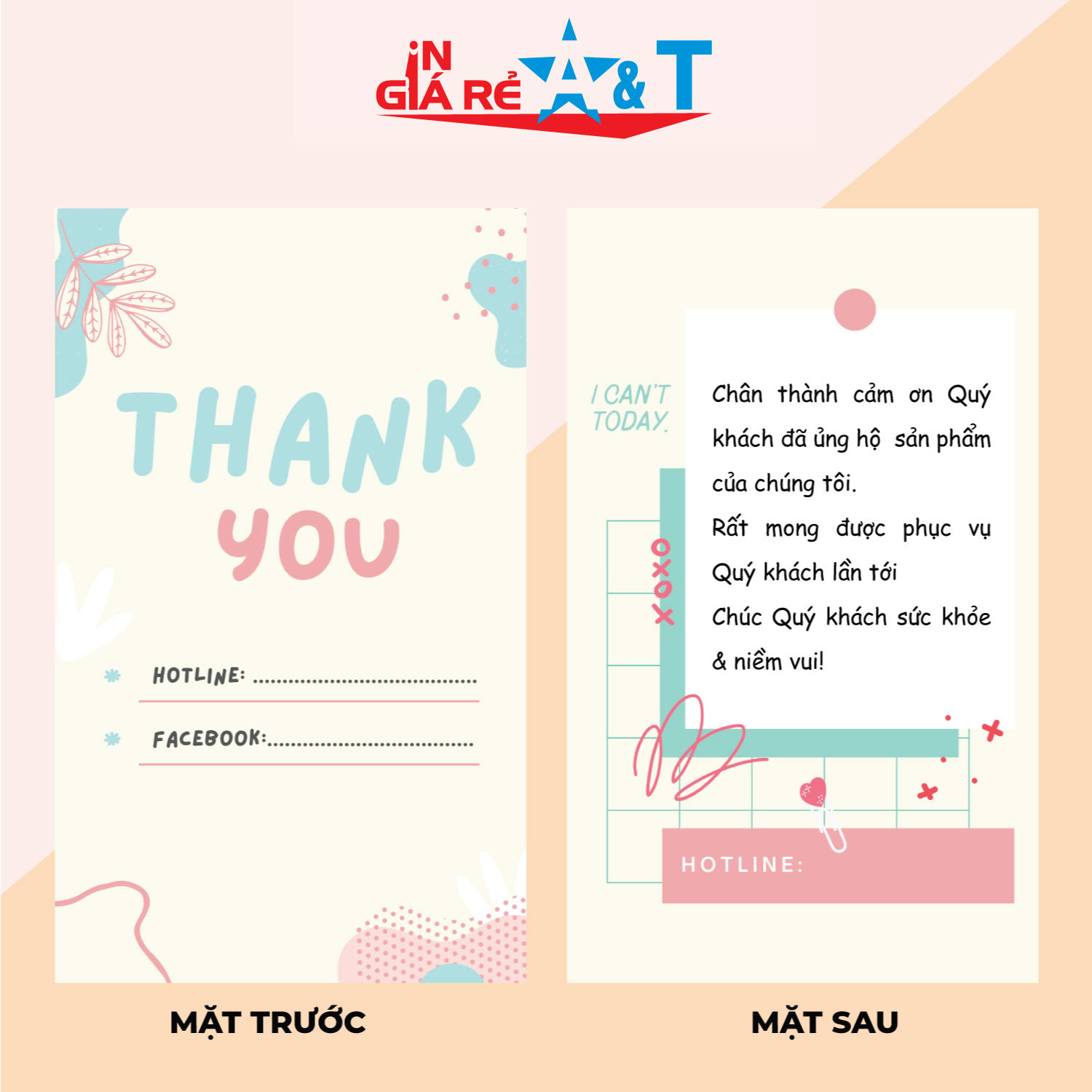 Hộp 100 card cám ơn, card Thank you sáng tạo độc đáo hợp trend dành riêng cho shop bán hàng size 9x5.4cm