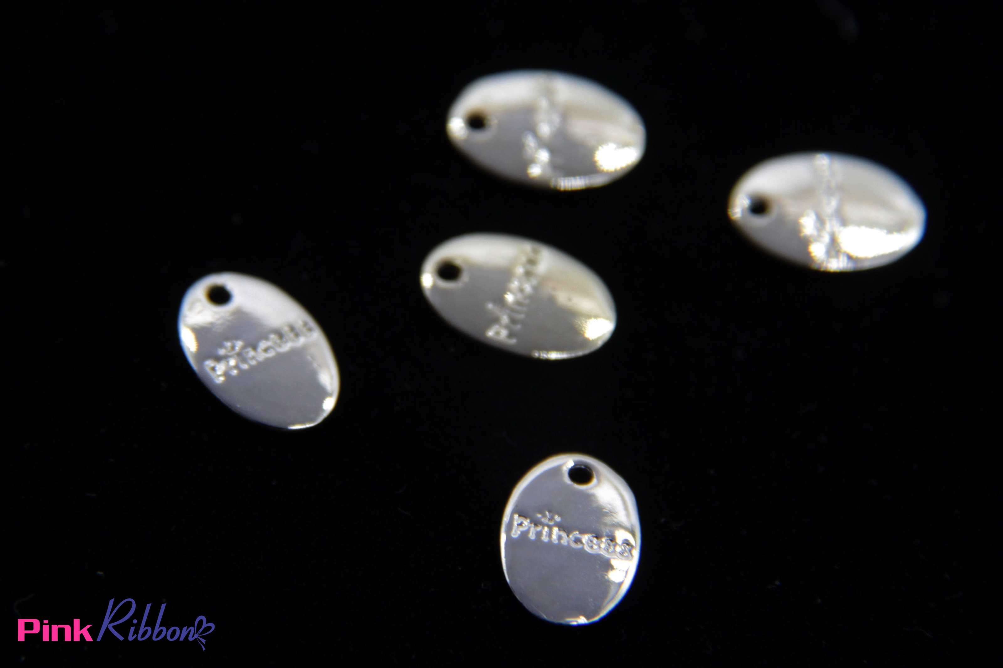 SET 5C- Charm bảng treo oval chữ Princess kích thước 8 * 13mm