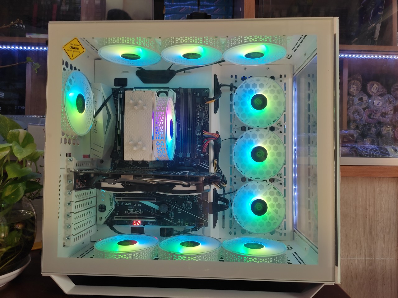 Vỏ máy tính Case VSP ES5 bể cá (ATX/MICRO-ATX/MINI-ATX)(TRẮNG/HỒNG/ĐEN)(KHÔNG FAN) Chính hãng