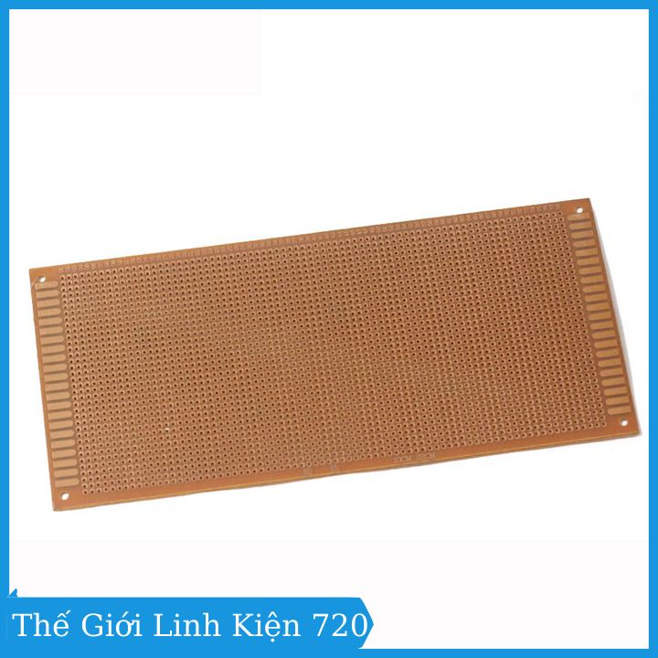 Bảng mạch đục lỗ sẵn pcb nâu kích thước 10x22 cm