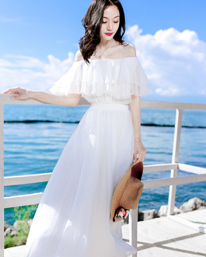 S2XL Đầm Hai Dây Váy Maxi Đi Biển Dự Tiệc Đầm Trắng Xinh Chất Mát Thời  Trang Hàn Quốc 2023  Shopee Việt Nam