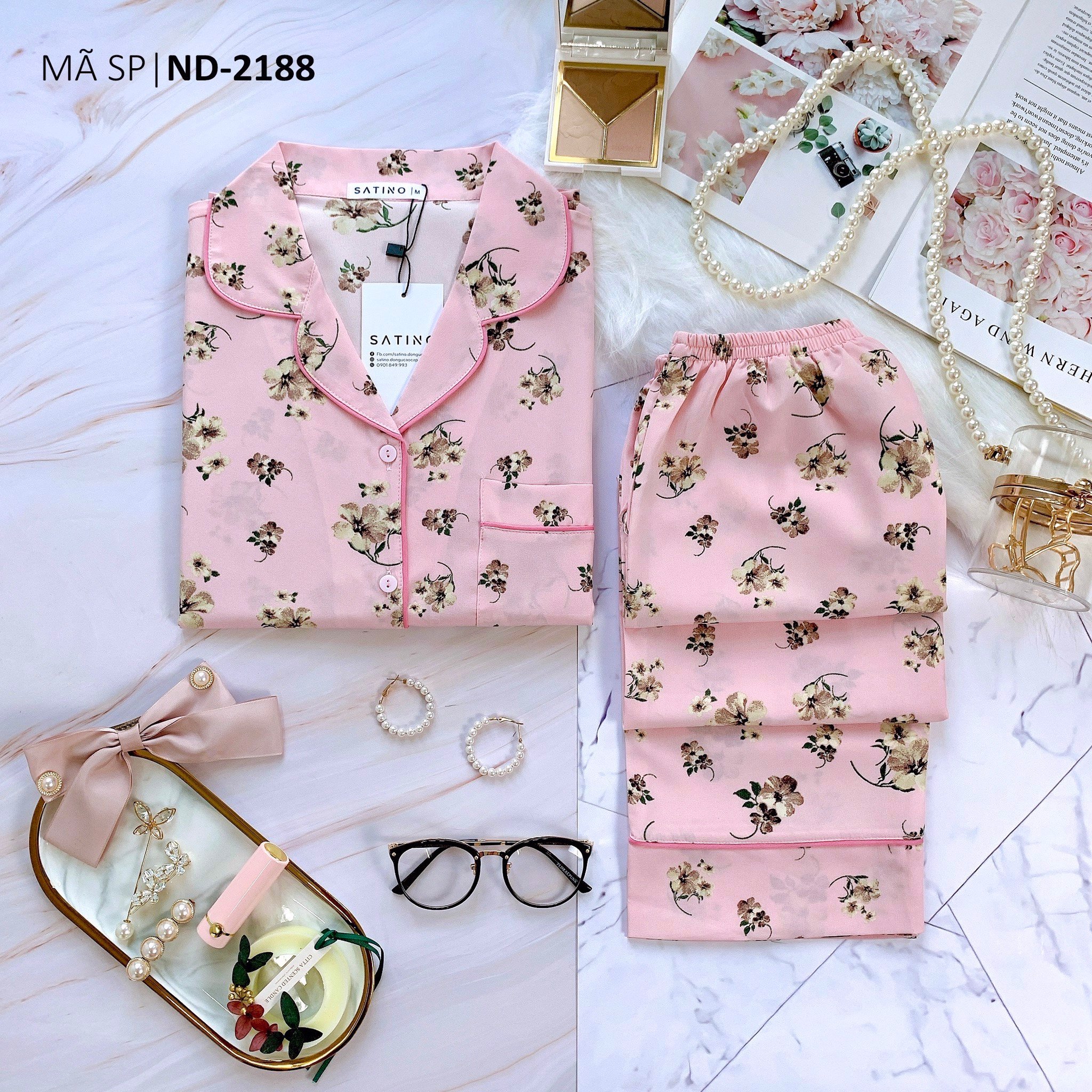 [COMBO 3 BỘ 499K] Pijama TNQD - Sakura Pink