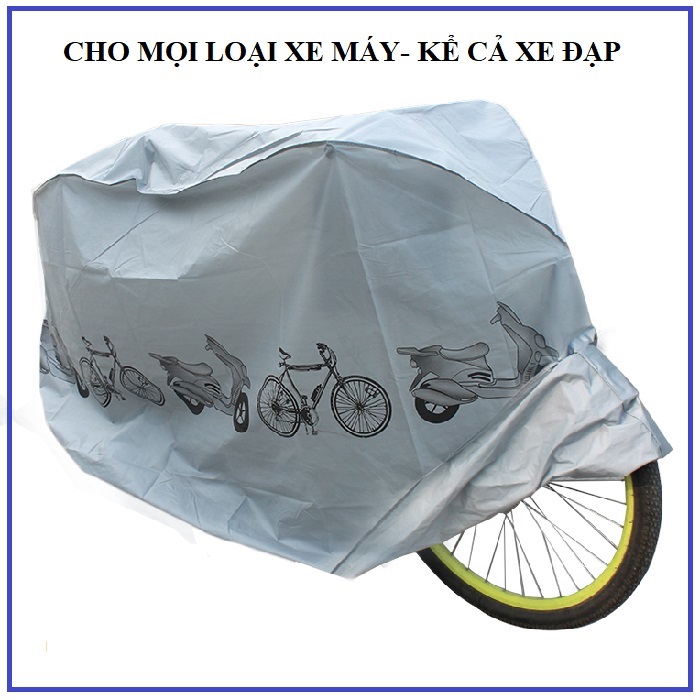 Bạt phủ xe máy , xe đạp đa năng,tấm trùm xe chất liệu vải pvc chống thấm, bền đẹp