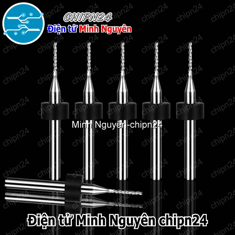 [1 cây] Mũi Phay mạch in CNC (0.8mm 0.9mm 1.0mm 1.1mm 1.2mm 1.3mm 1.4mm 1.5mm 1.6mm 1.8mm 2.0mm 3.175mm) - [Chọn Loại] - HHH.00446