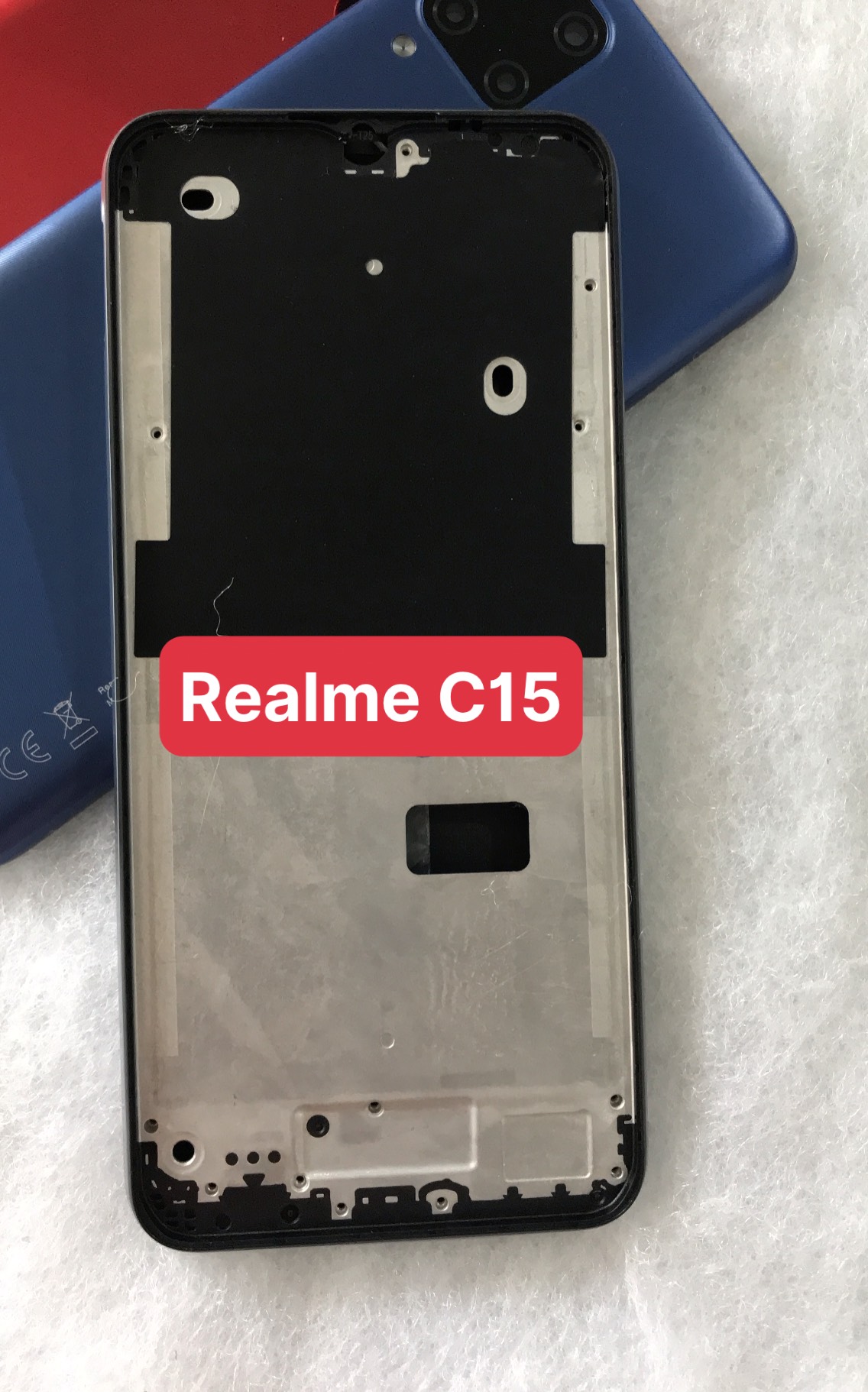 Bộ vỏ Realme C15 -kèm kính camera,nút bấm