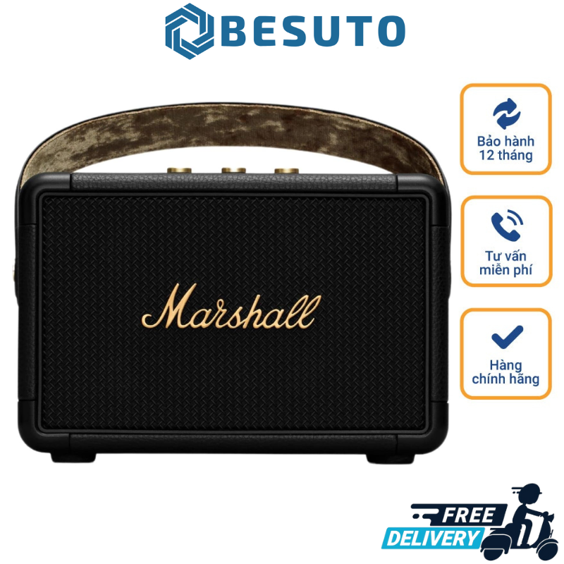 Marshall Kilburn II Bluetooth Portable Speaker, Black & Brass