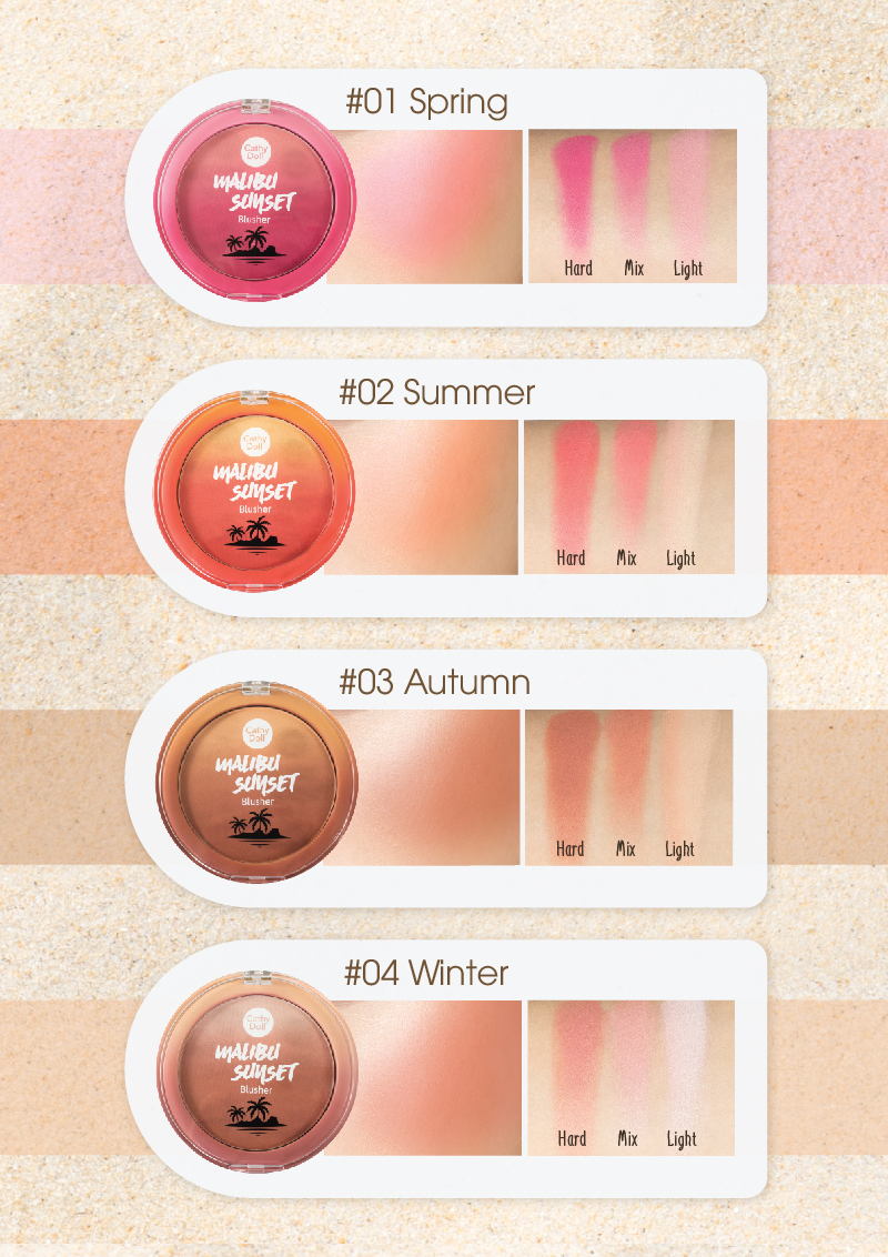 Phấn Má Hồng Cathy Doll Malibu Sunset Blusher Spring 7g