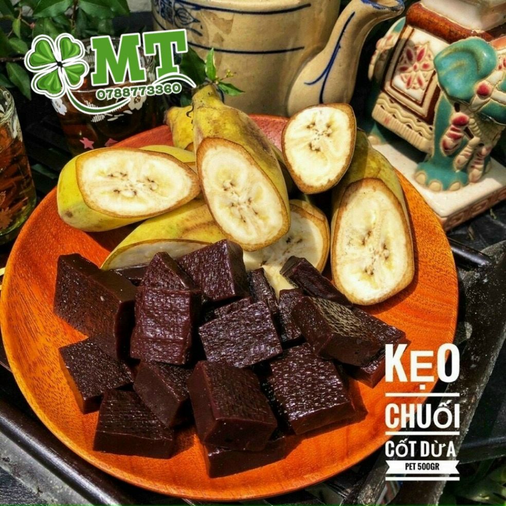 Kẹo chuối tươi nước cốt dừa Bến Tre  500g (Loại đặc biệt)
