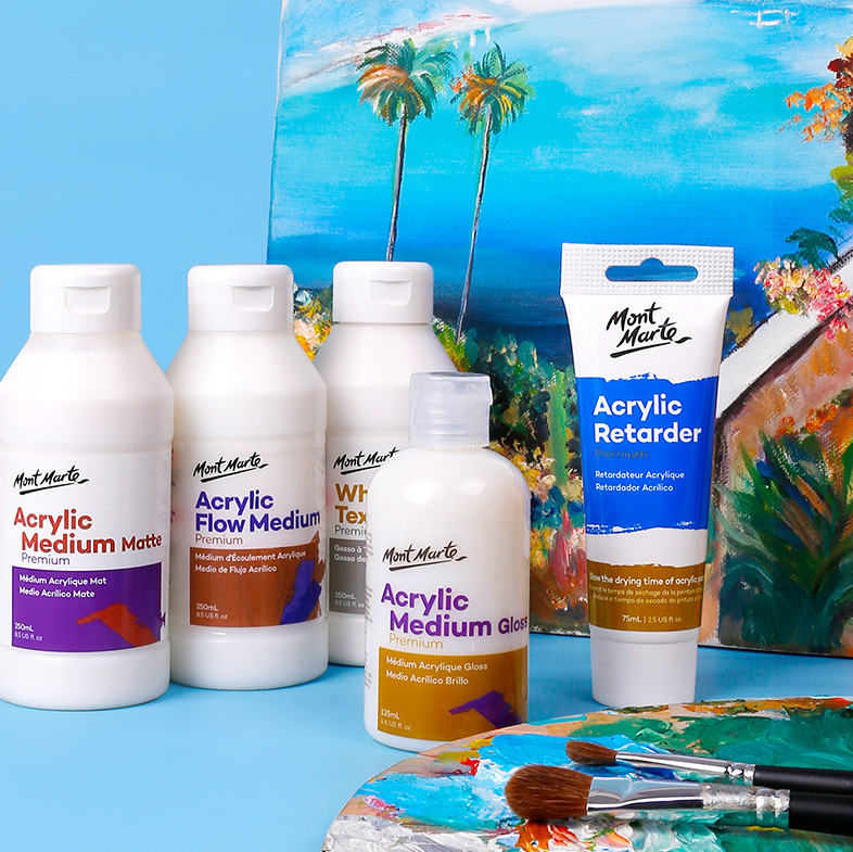 Dung môi pha màu acrylic dạng gel, lỏng cao cấp Mont Marte
