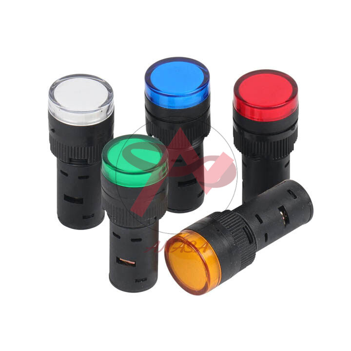 Đèn báo tủ điện 220v phi 16mm các loại màu