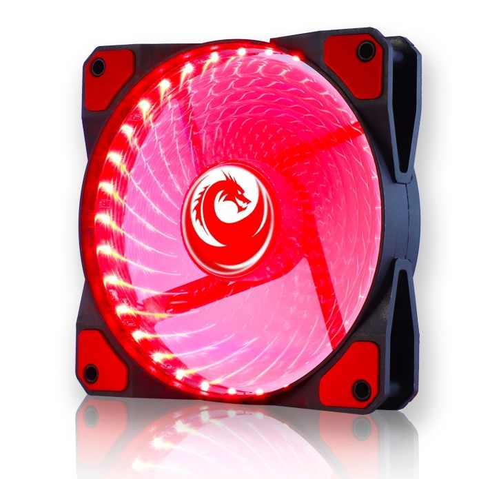 FAN LED 12CM COOLMOON MÀU ĐỎ 33 BÓNG