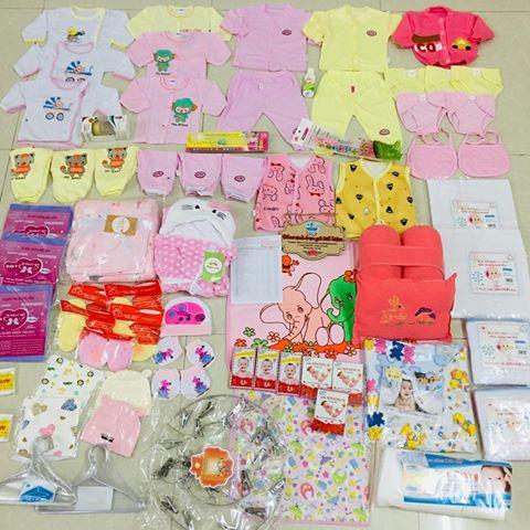 Trọn gói đồ đi sinh cho bé trai bé gái-đồ sơ sinh đầy đủ-Đồ chuẩn bị đi sinh đầy đủ cho bé và mẹ