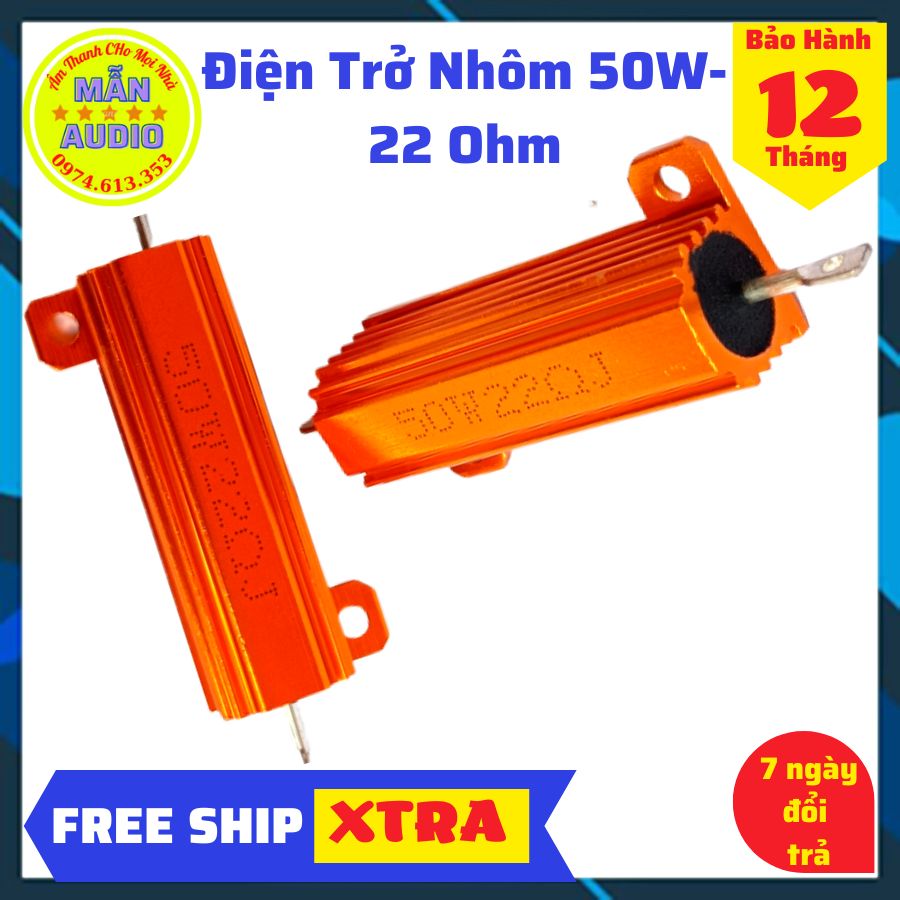 Điện trở nhôm 50w - 22 Ohm