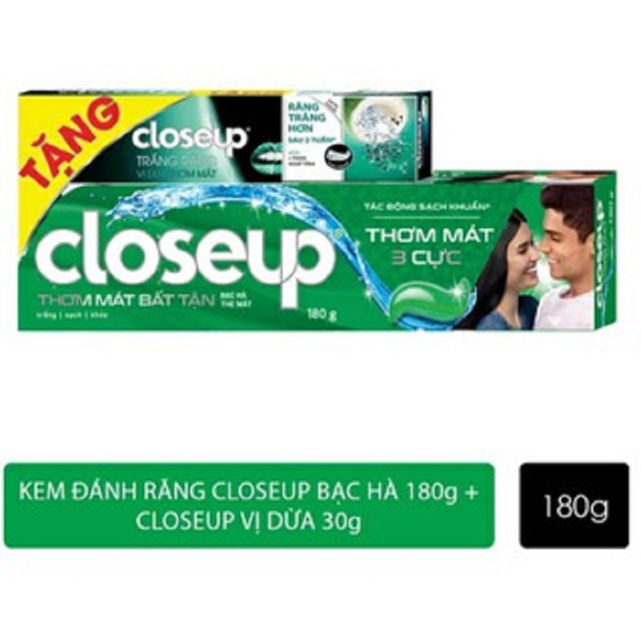 [HCM] - KEM ĐÁNH RĂNG CLOSEUP 180g( tặng tuýp 30g)