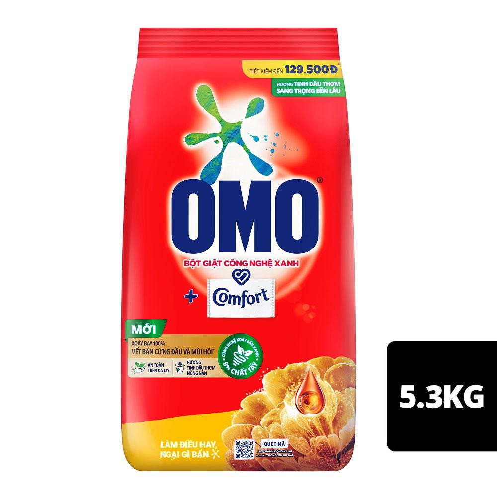 Bột giặt OMO Tinh dầu thơm 5.1kg