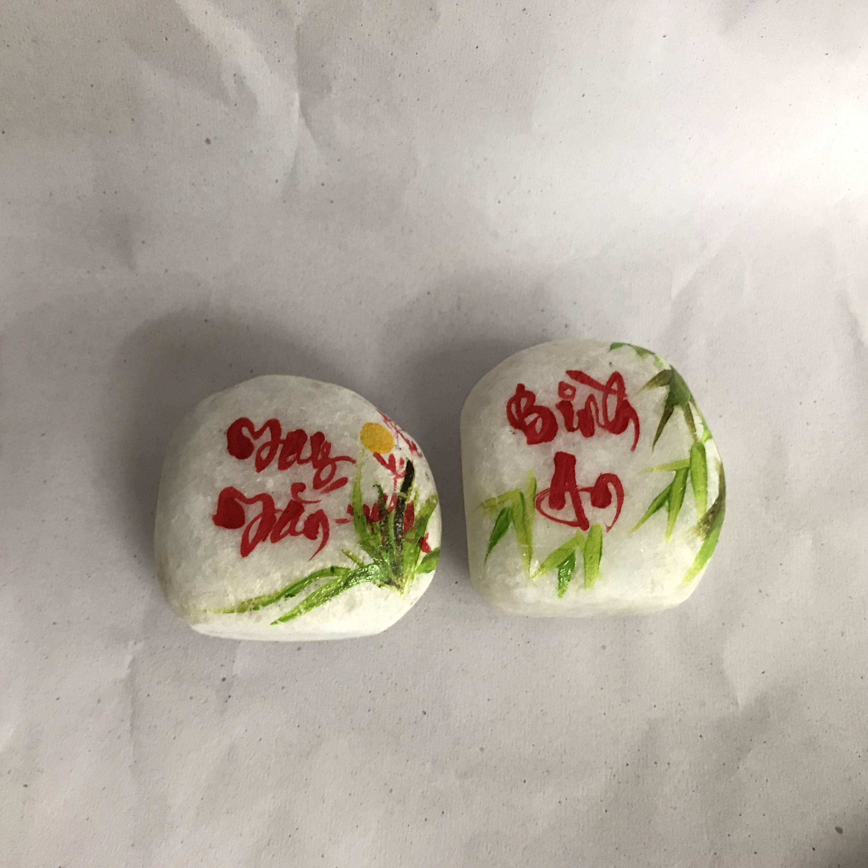 [HCM]Đá Thư Pháp May Mắn-Bình An