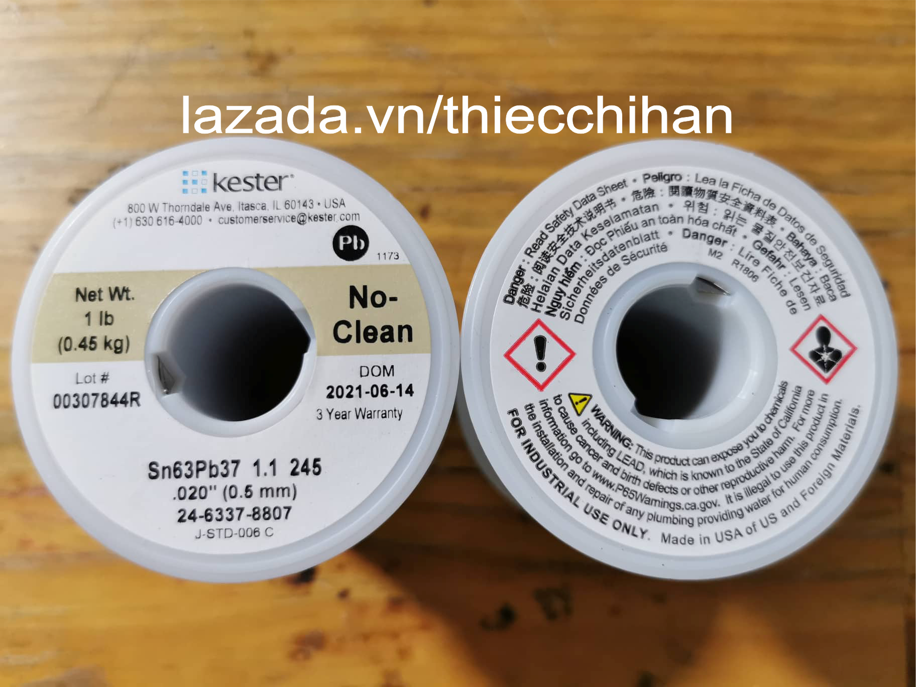 Cuộn chì hàn siêu bóng Kester 450g dây 0.5mm