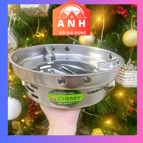 Bếp Cồn Khô Inox chắn gió cao cấp Mini Du Lịch Tiện Lợi - Bếp cồn lẩu nướng nhỏ gọn dễ dàng mang đi dã ngoại .