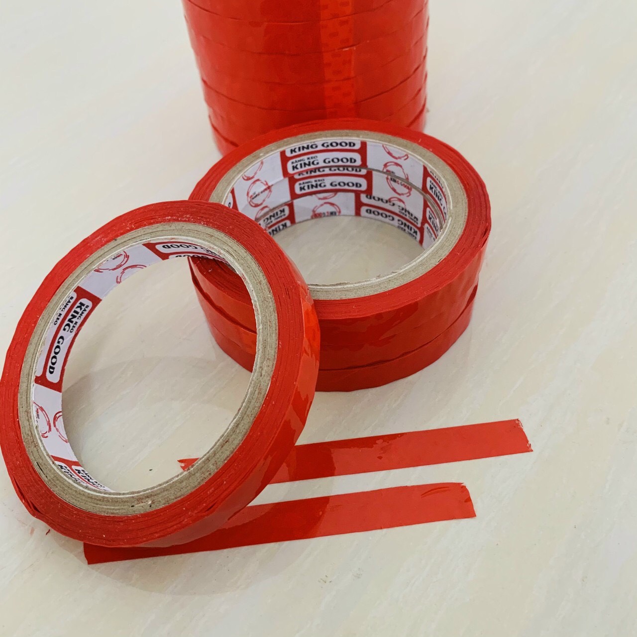Combo 2 Cuộn băng keo đỏ 12mm dán viền hộp bánh kẹo,hạt điều ( hộp E-lip, hộp vuông ) gfgv