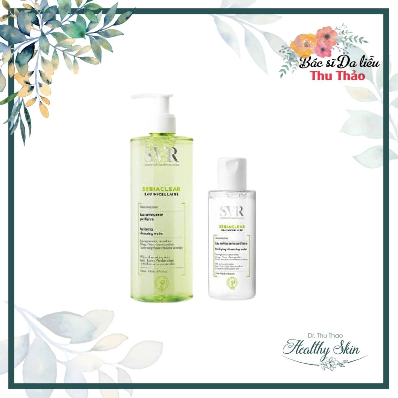 [75ML-400ML] NƯỚC TẨY TRANG SVR SEBIACLEAR EAU MICELLAIRE