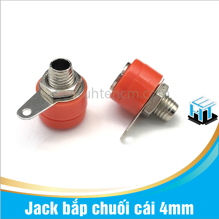 COMBO 2 cặp Jack bắp chuối cái 4mm đen đỏ(2 cái đen + 2 cái đỏ)