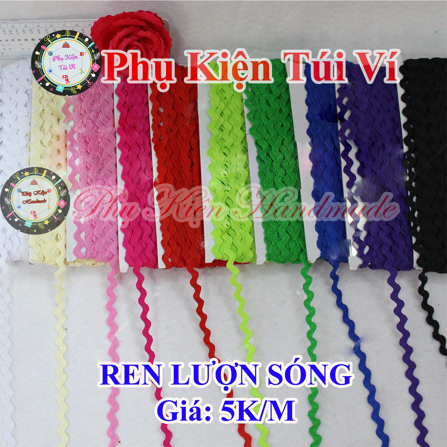 Dây Ren Lượn Sóng làm đồ handmade (16k/1 mét)