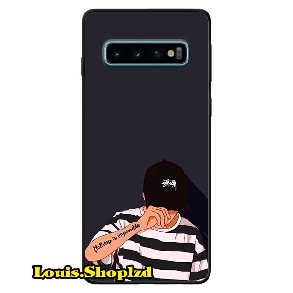 Ốp lưng dành cho samsung galaxy s10 - s10 plus - bad boy nón đen