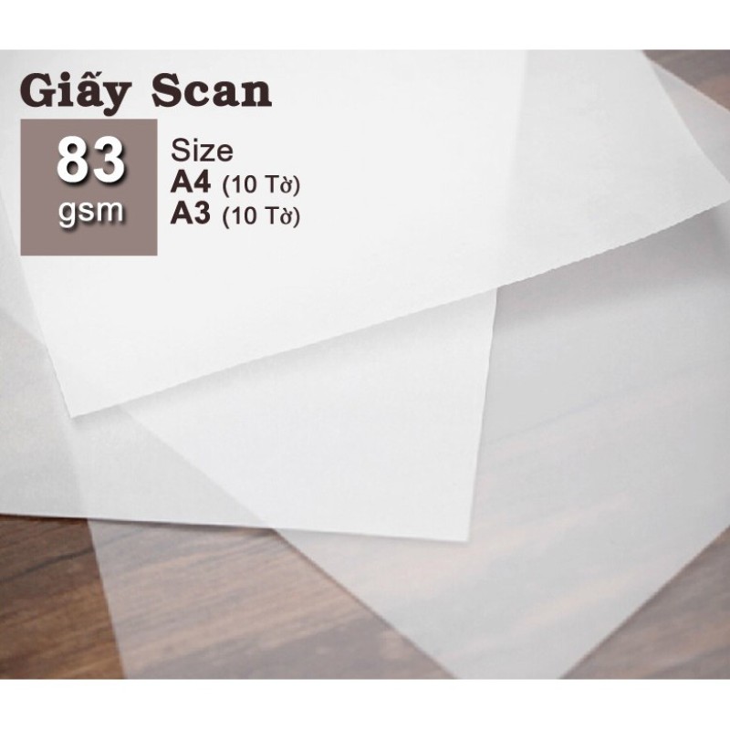Giấy vẽ SCAN 83gsm (xấp 10 tờ) hãng Gateway loại dày, Imaging Series Tracing Paper