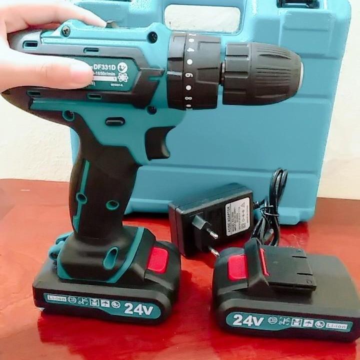 Máy khoan pin có BÚA  MAKITA 24V - 2 pin chuẩn 5 cell