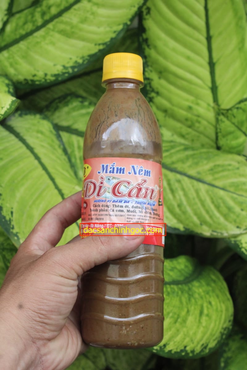 ( combo 2 chai )HCM - Mắm Nêm Dì Cẩn Đà Nẵng chai 500gram