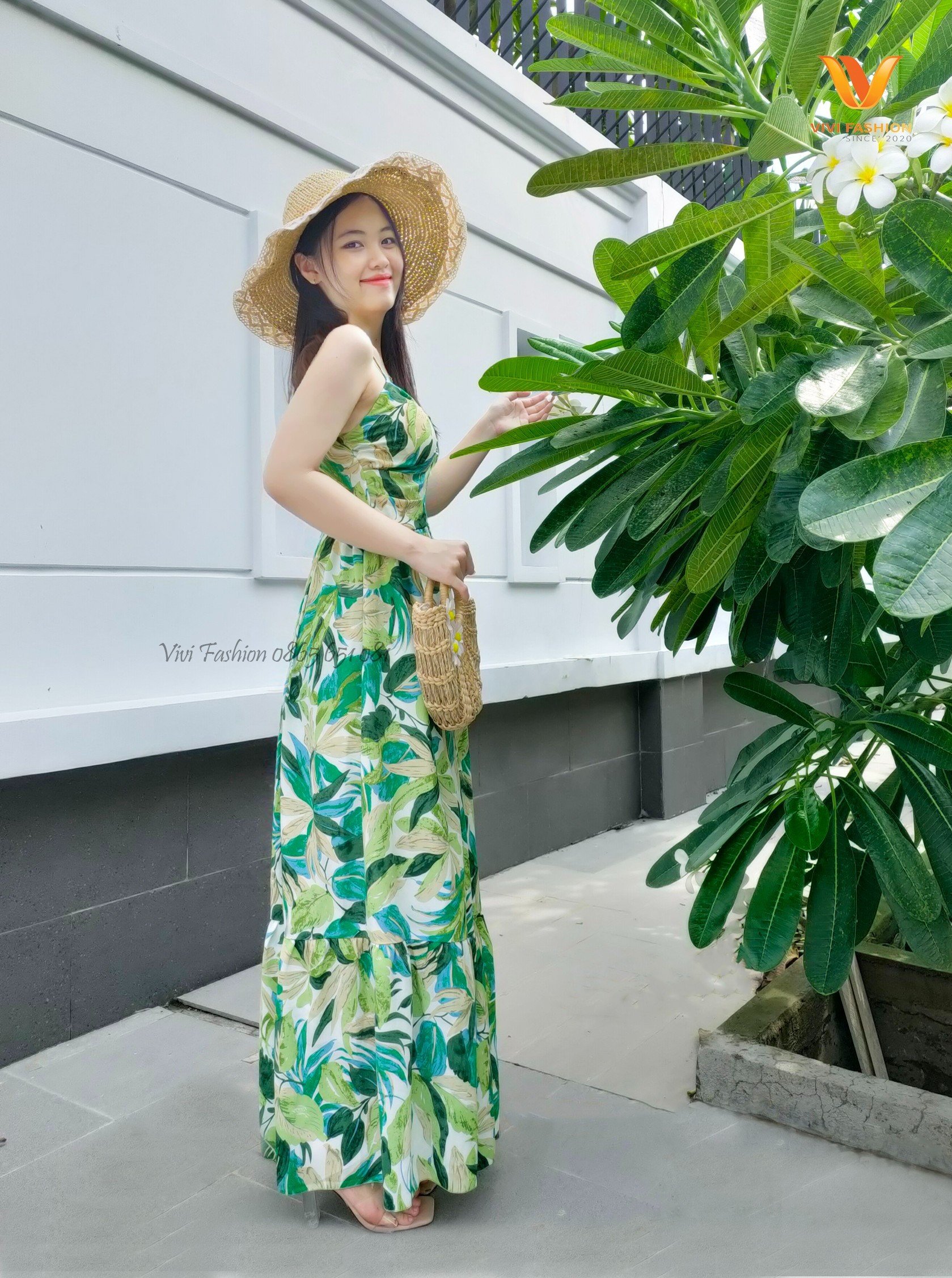 ĐẦM MAXI LỤA MANGO CAO CẤP ĐẦM MAXI HAI DÂY XẺ TÀ ĐI BIỂN ĐI DU LỊCH