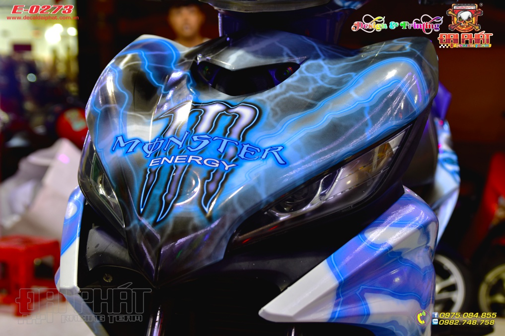 Tem Trùm Exciter 135 Monster Xanh Đen - E-0273