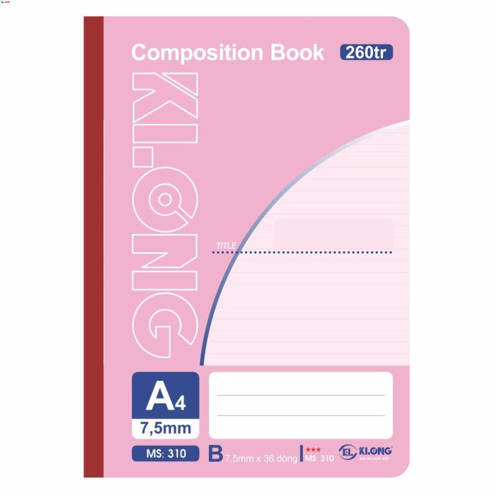 -Sổ may 260tr A4 58/88 Compostion Book; MS: 310 [Klong]