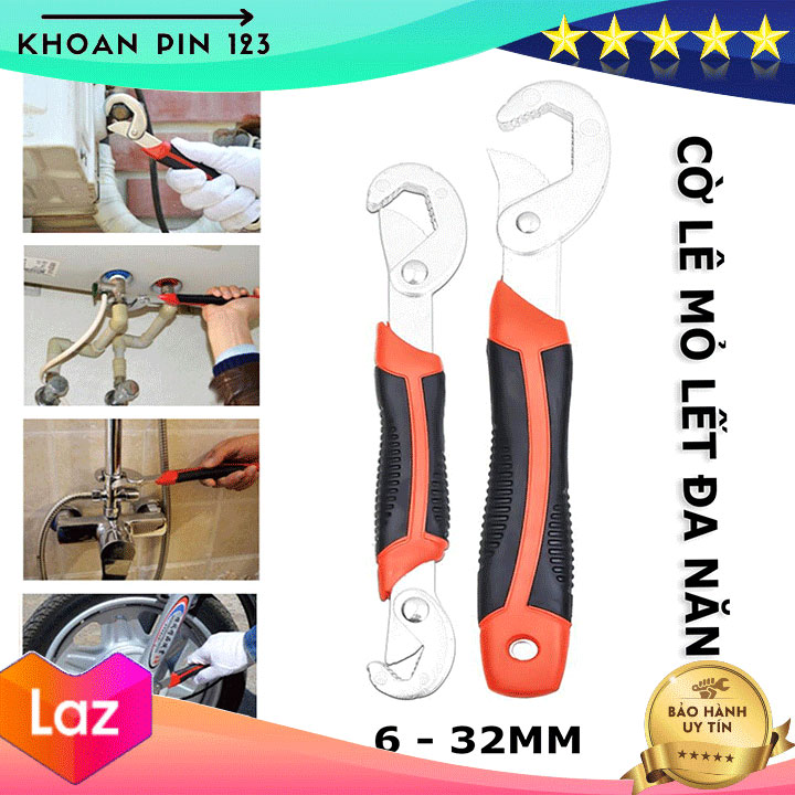 Bộ 2 cờ lê mỏ lết đa năng mở rộng 6-32mm (bị rỉ như ảnh cuối)