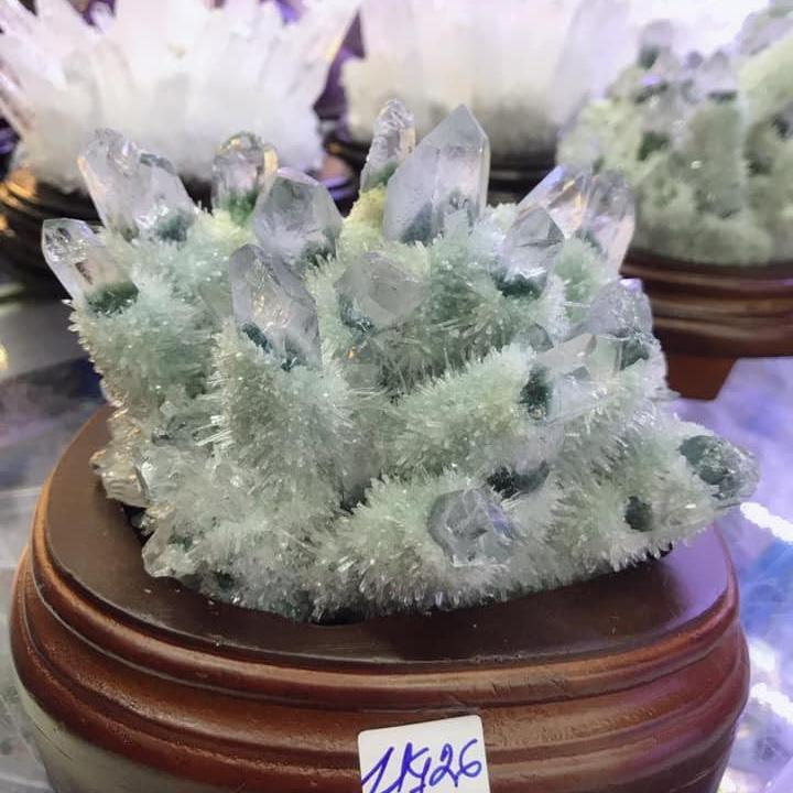 [HCM]BÔNG TINH THỂ THẠCH ANH XANH THIÊN NHIÊN -BÔNG HƠN 1KG