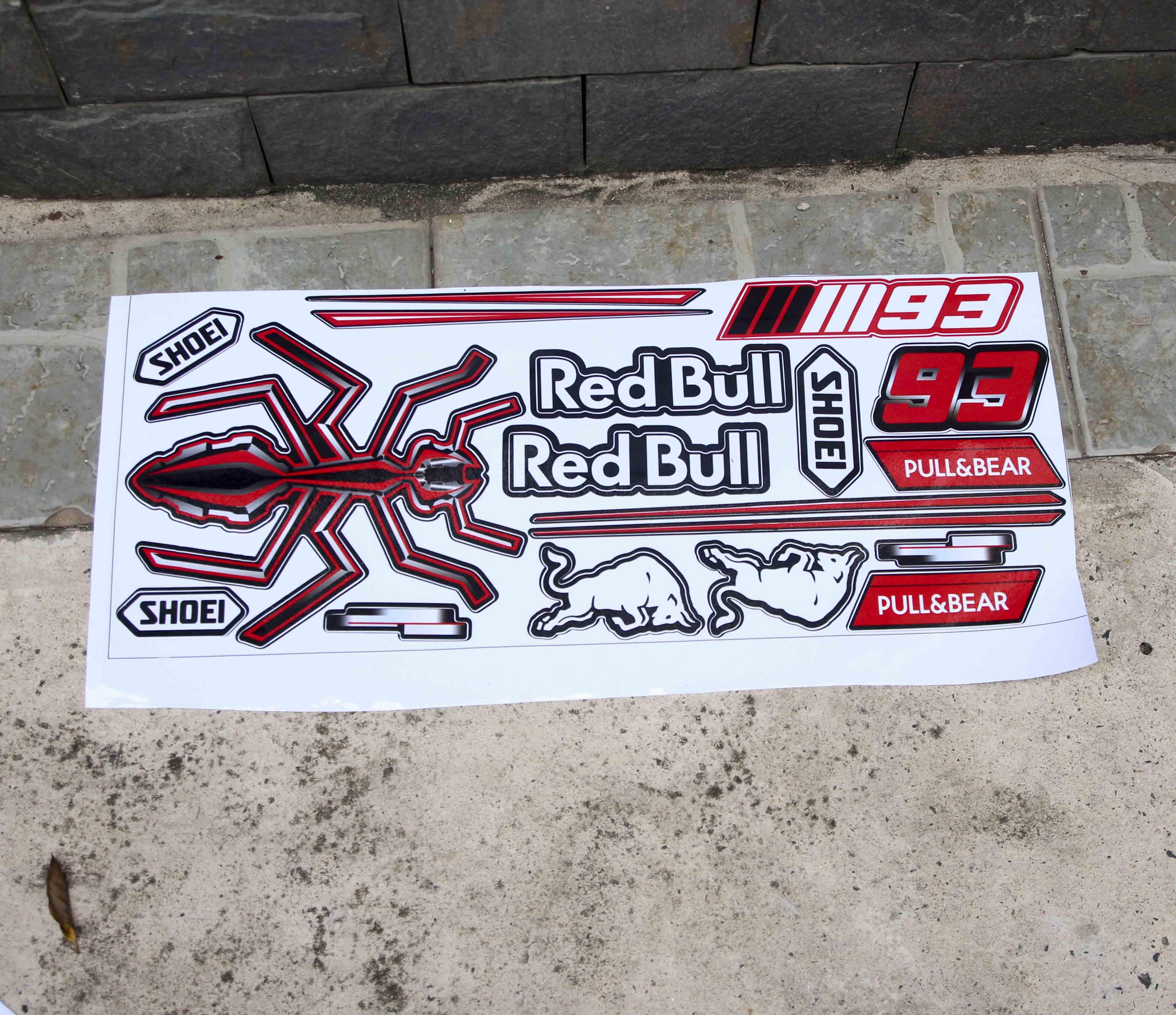 Tem Decal SHOEI REDBULL dán nón bảo hiểm, xe máy, laptop